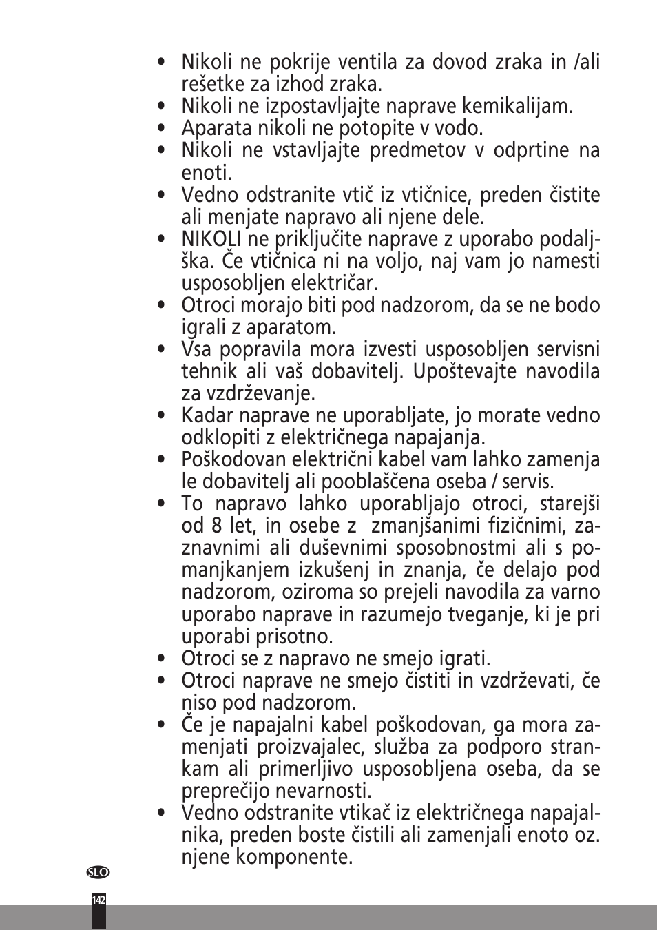 Qlima A45 User Manual | Page 142 / 152