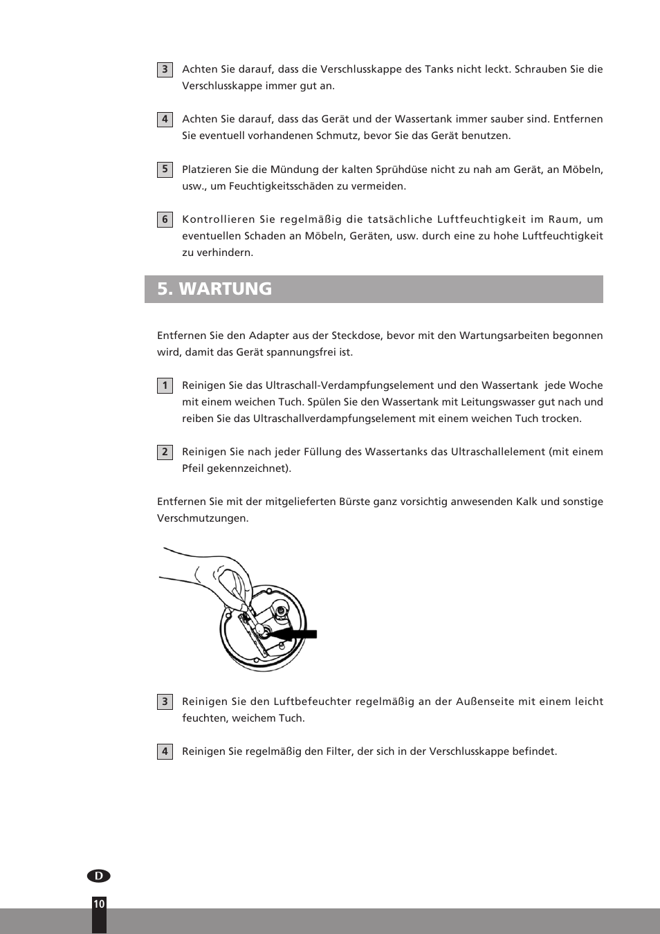 Wartung | Qlima H130 User Manual | Page 10 / 140