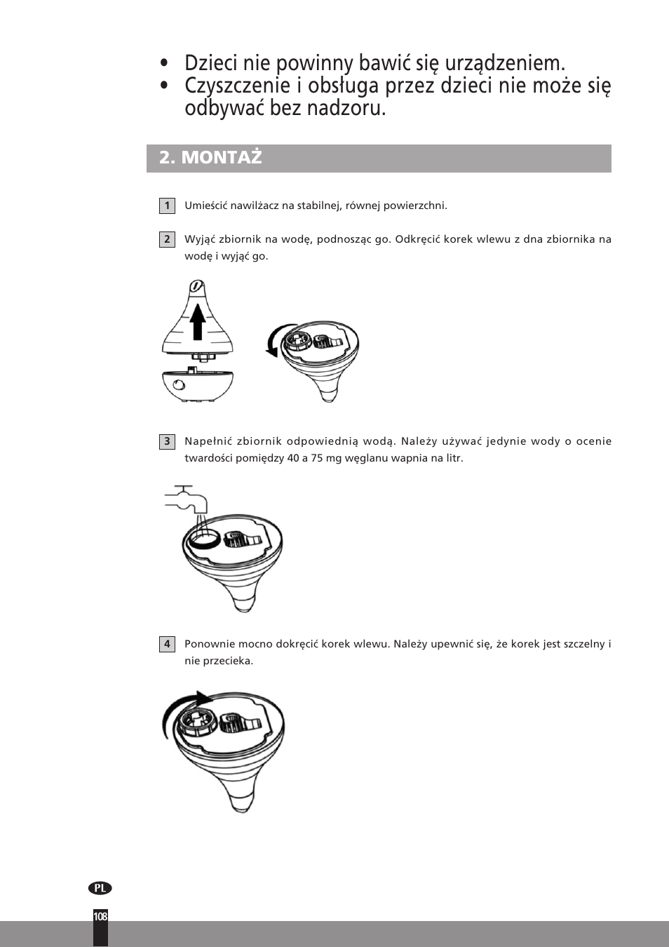 Montaż | Qlima H130 User Manual | Page 108 / 140