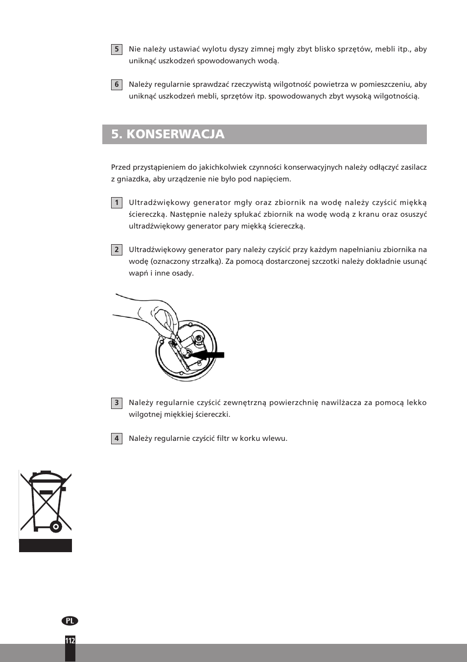Konserwacja | Qlima H130 User Manual | Page 112 / 140