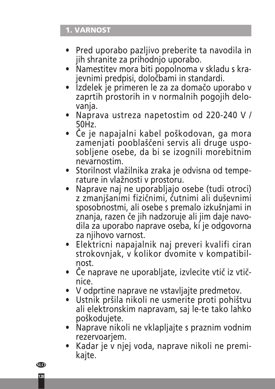 Qlima H130 User Manual | Page 128 / 140