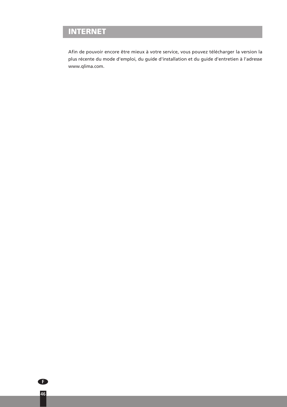 Internet | Qlima H130 User Manual | Page 46 / 140