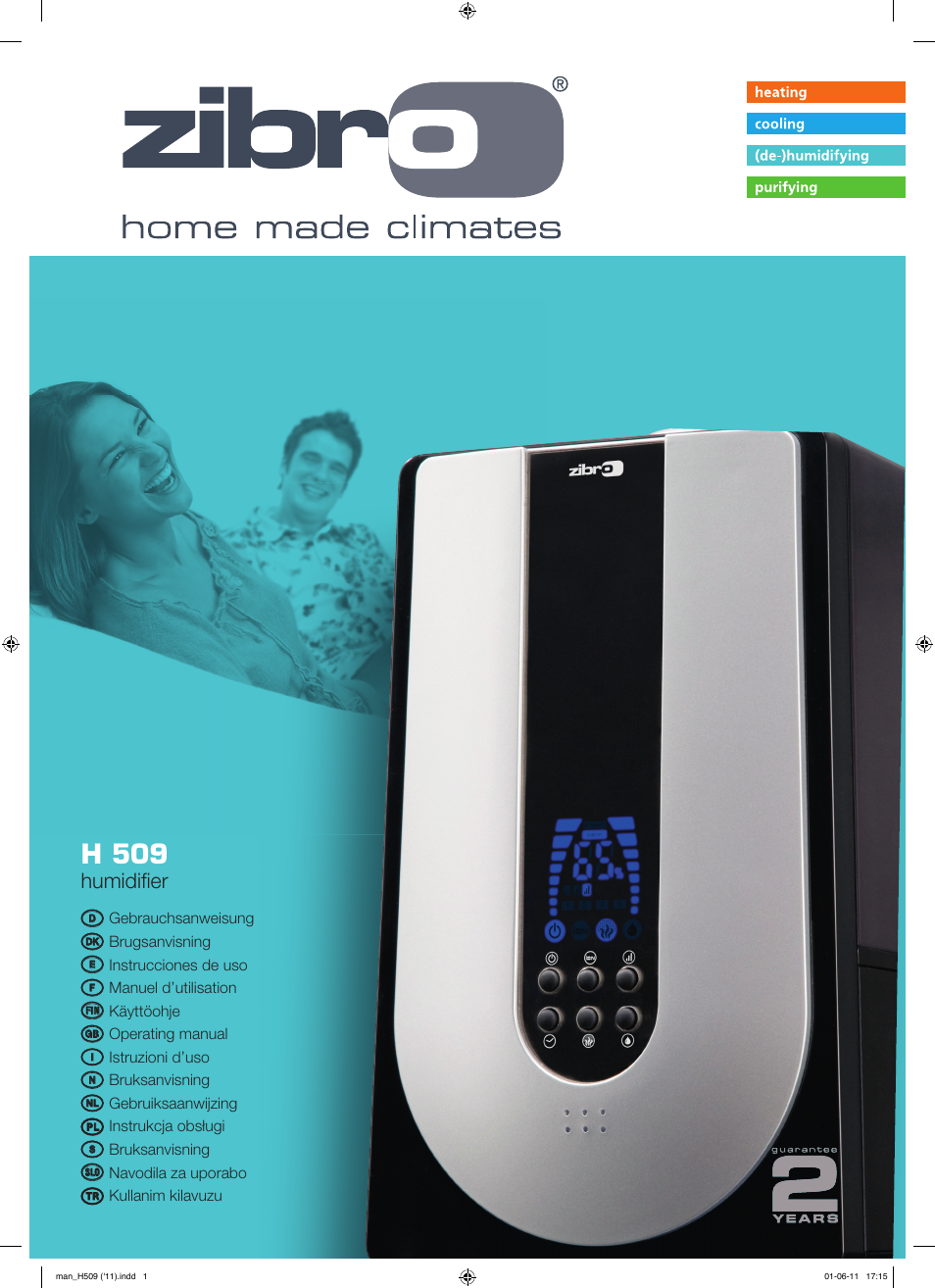 H 509 | Qlima H509 User Manual | Page 2 / 48
