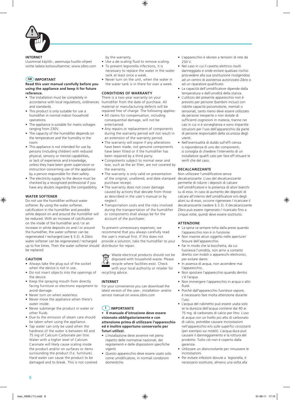 Qlima H509 User Manual | Page 32 / 48