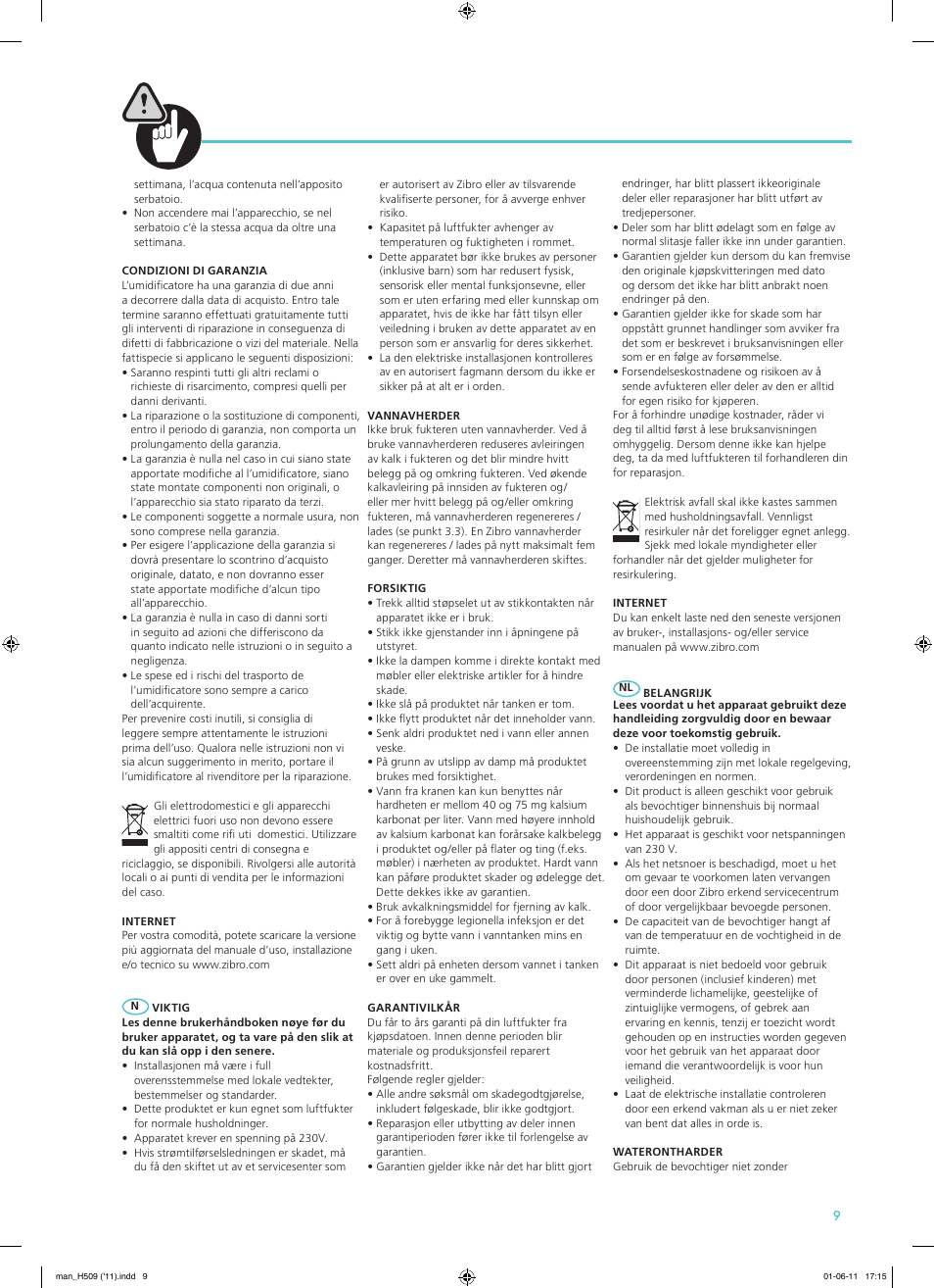 Qlima H509 User Manual | Page 33 / 48