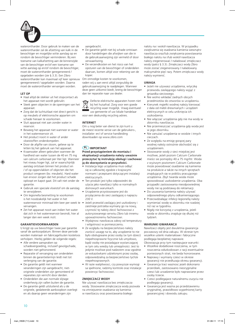 Qlima H509 User Manual | Page 34 / 48