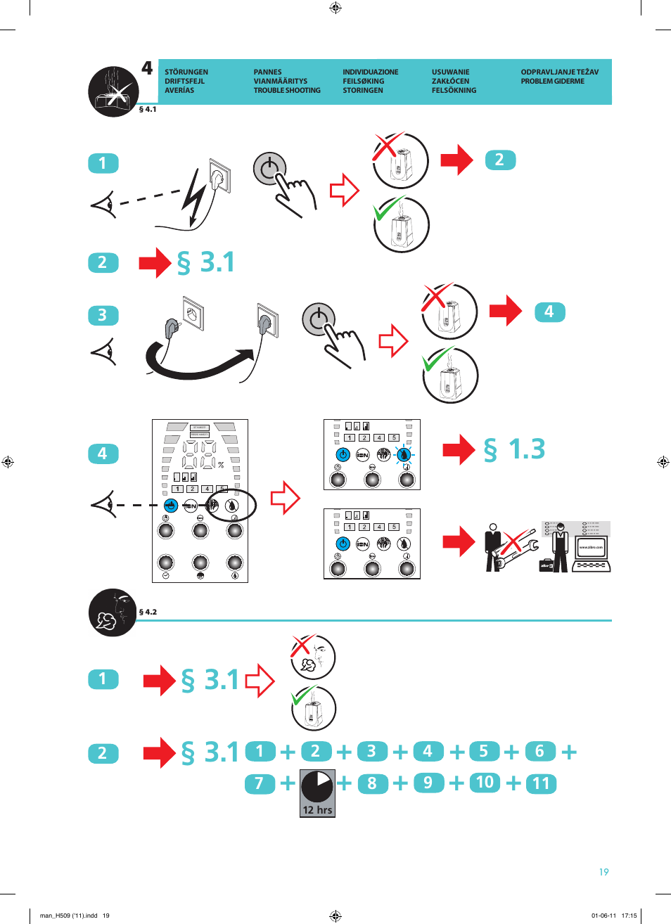 12 hrs | Qlima H509 User Manual | Page 43 / 48