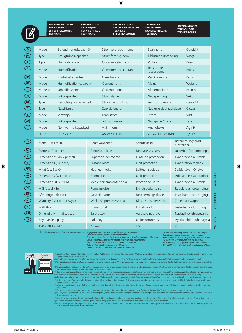 Qlima H509 User Manual | Page 48 / 48