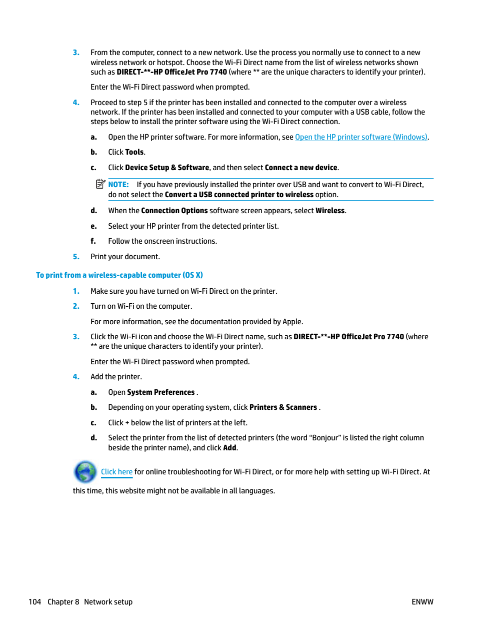 HP OfficeJet Pro 7740 User Manual | Page 117 / 180