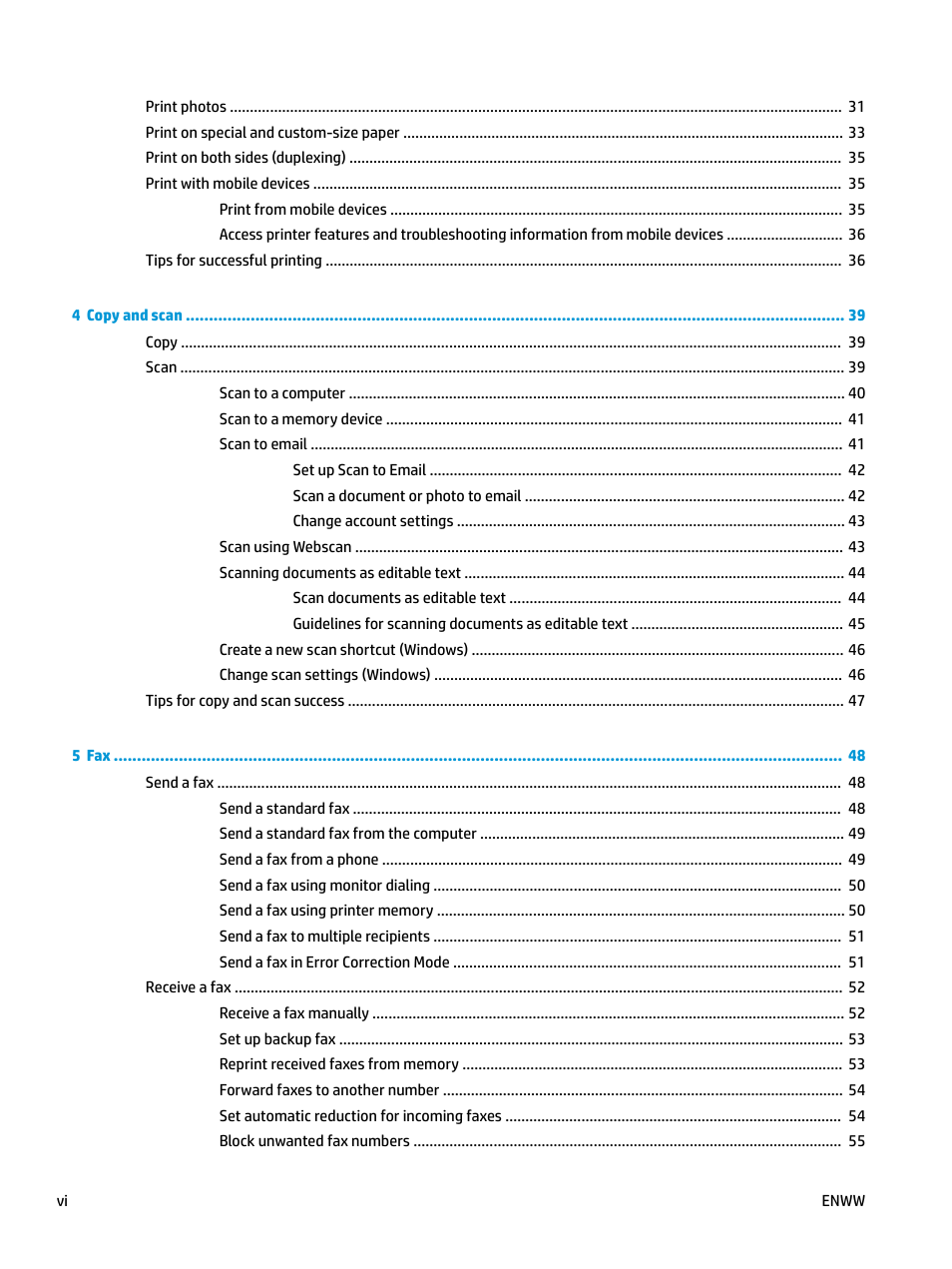 HP OfficeJet Pro 7740 User Manual | Page 7 / 180