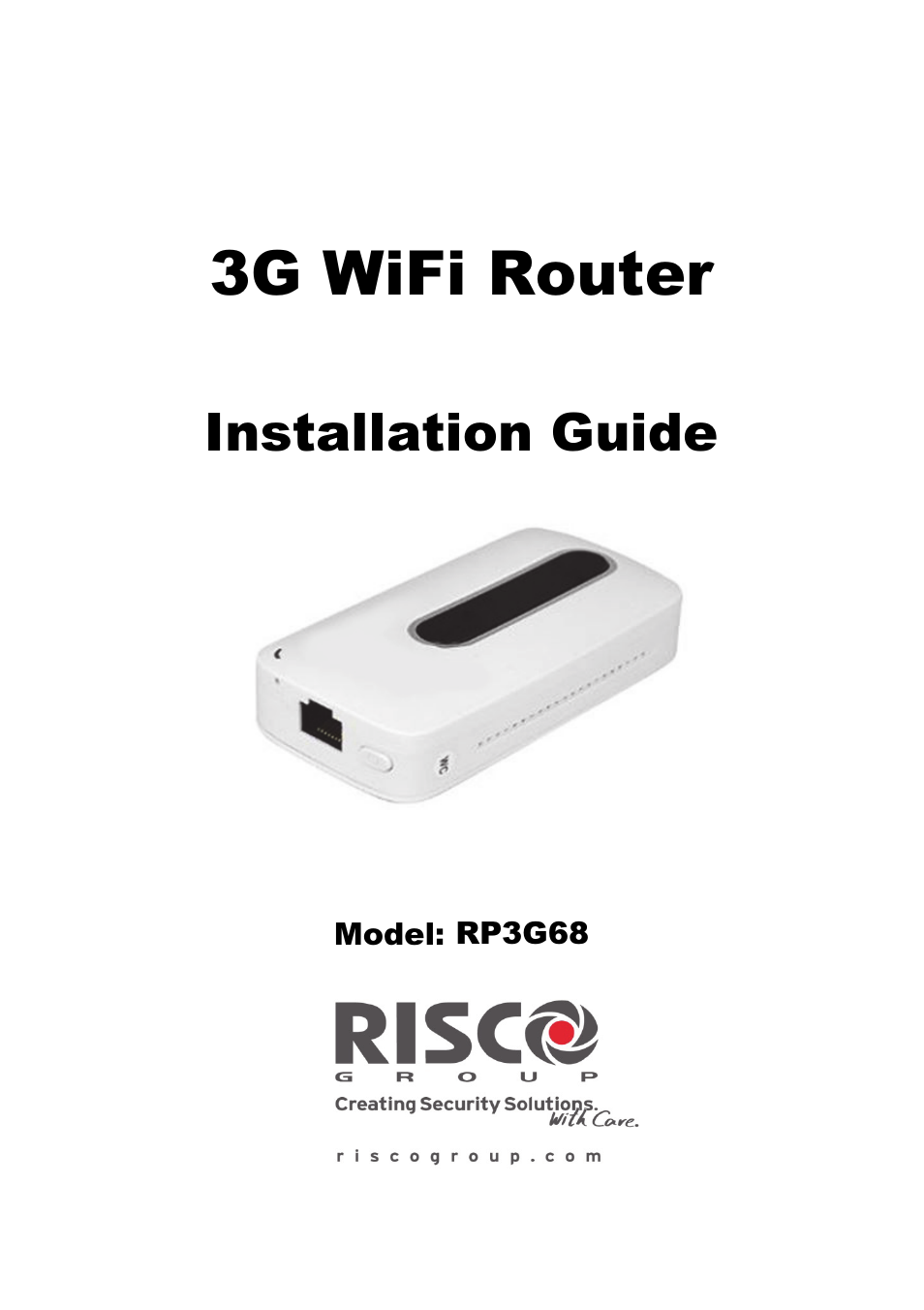 RISCO Group RP3G68 User Manual | 16 pages
