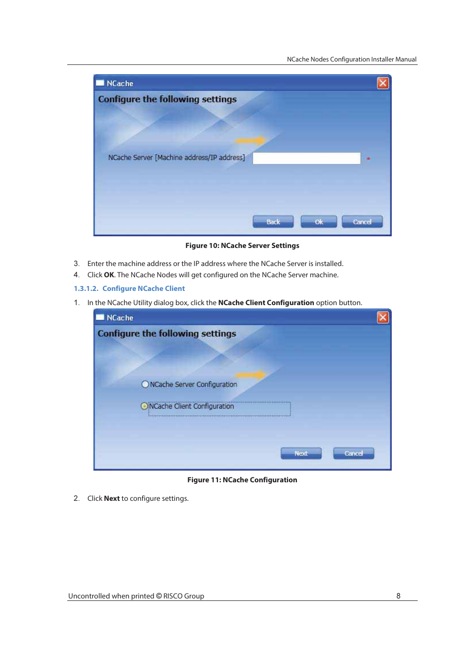 RISCO Group NCache User Manual | Page 13 / 24