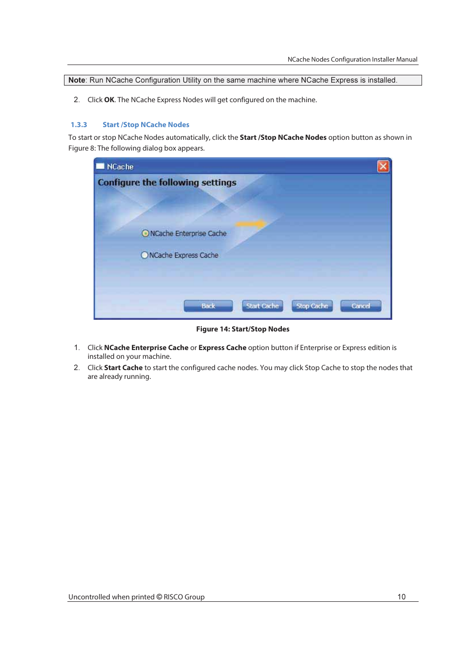 RISCO Group NCache User Manual | Page 15 / 24