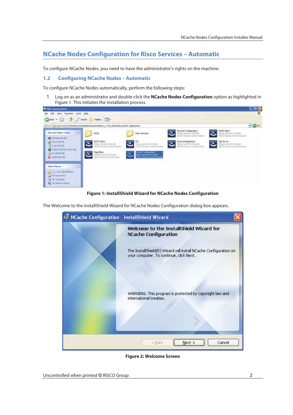 RISCO Group NCache User Manual | Page 7 / 24