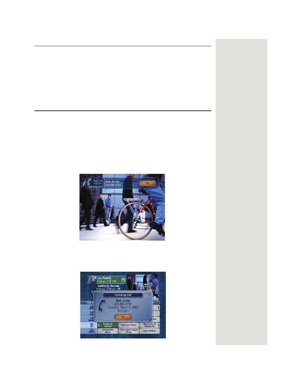 Personal identification numbers using caller id, Personal identification numbers, Using caller id | Dish Network 512 User Manual | Page 86 / 136