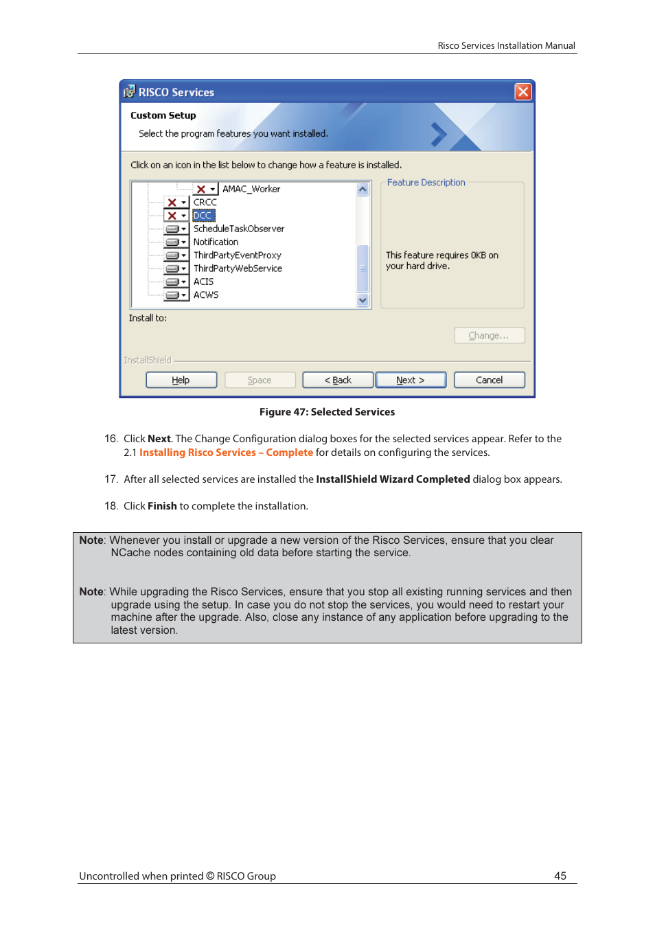 RISCO Group Risco Services User Manual | Page 52 / 68