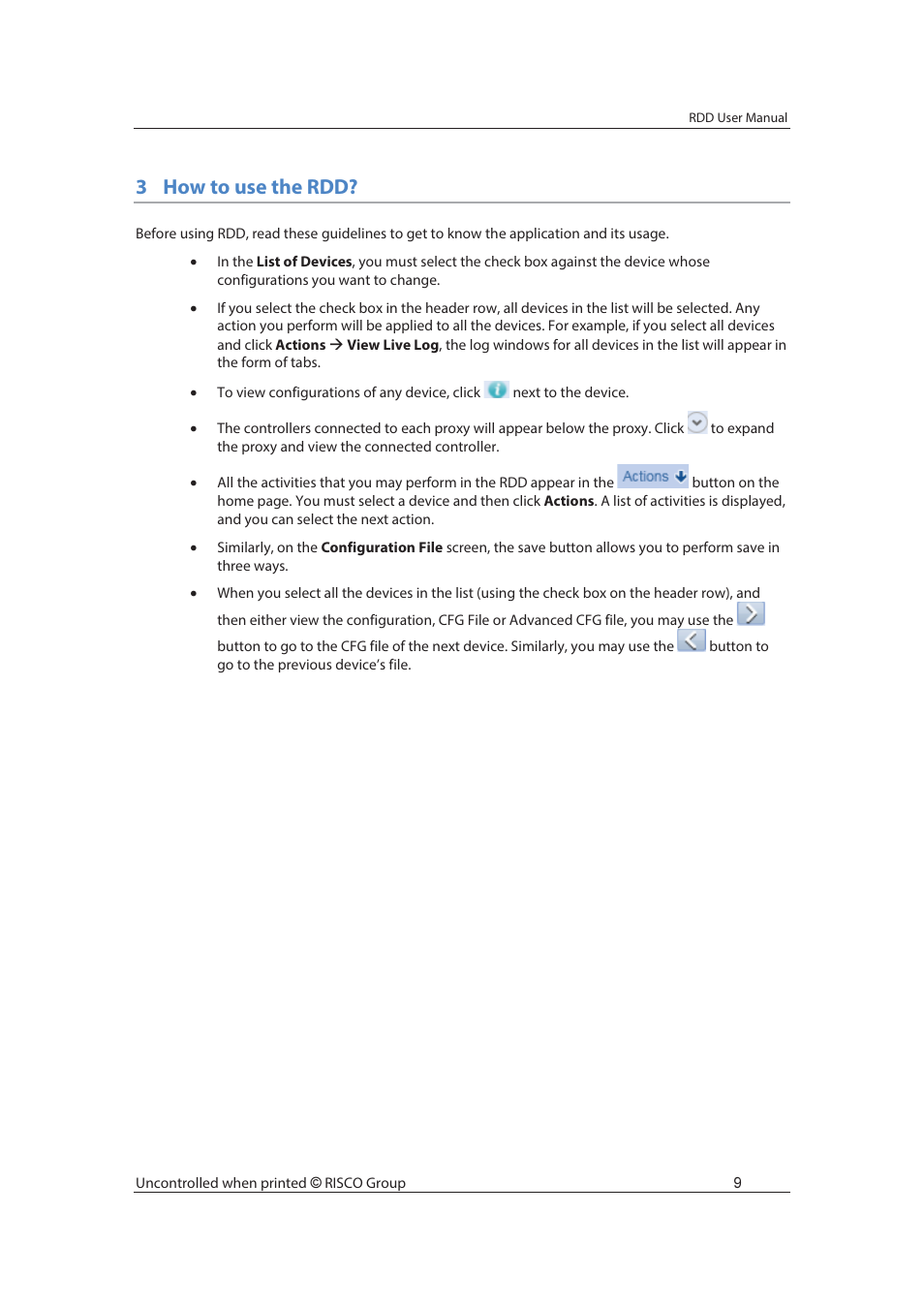 3how to use the rdd | RISCO Group axesplus® RDD User Manual | Page 10 / 28