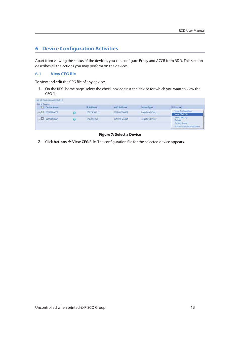 6device configuration activities | RISCO Group axesplus® RDD User Manual | Page 14 / 28