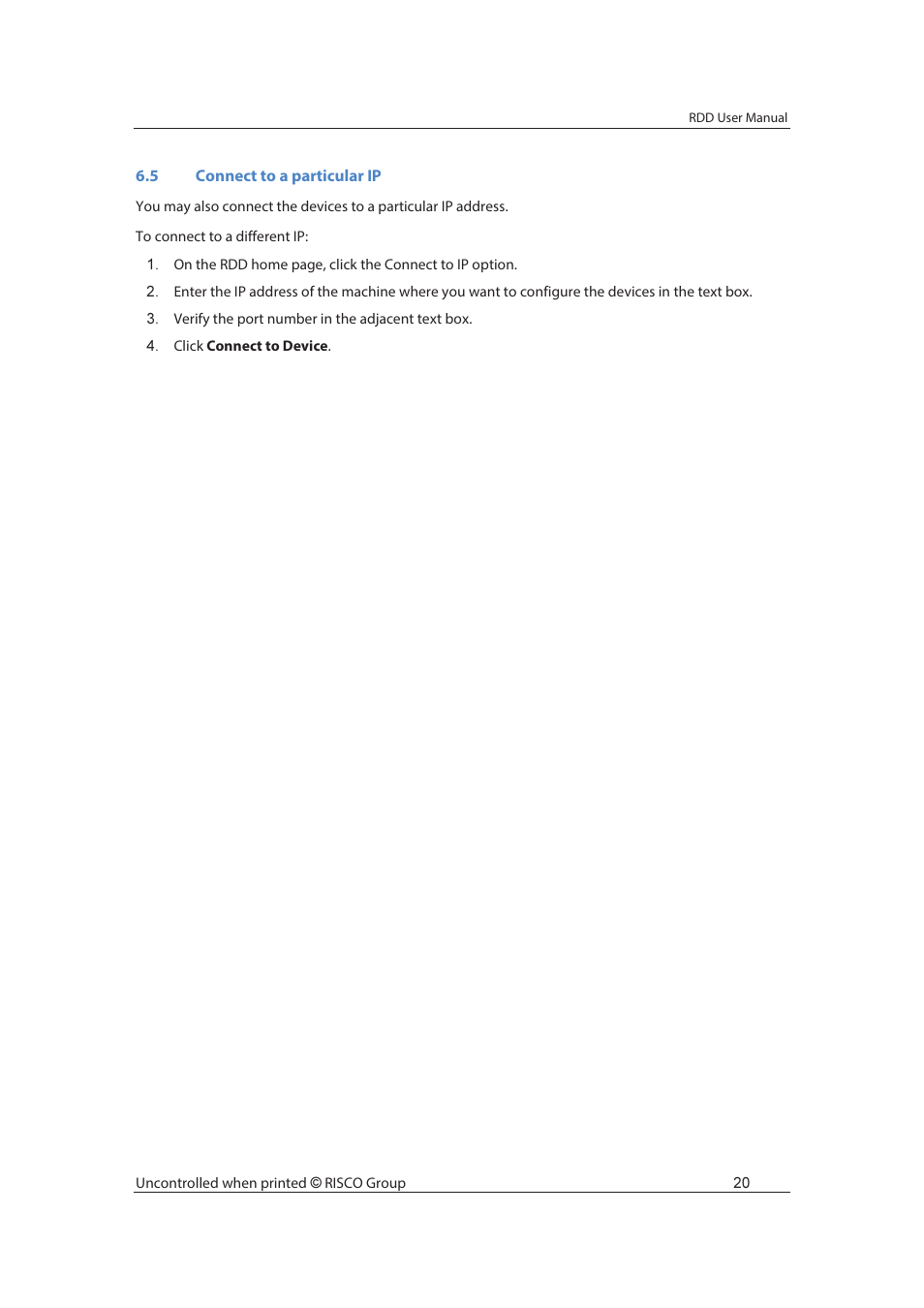 RISCO Group axesplus® RDD User Manual | Page 21 / 28