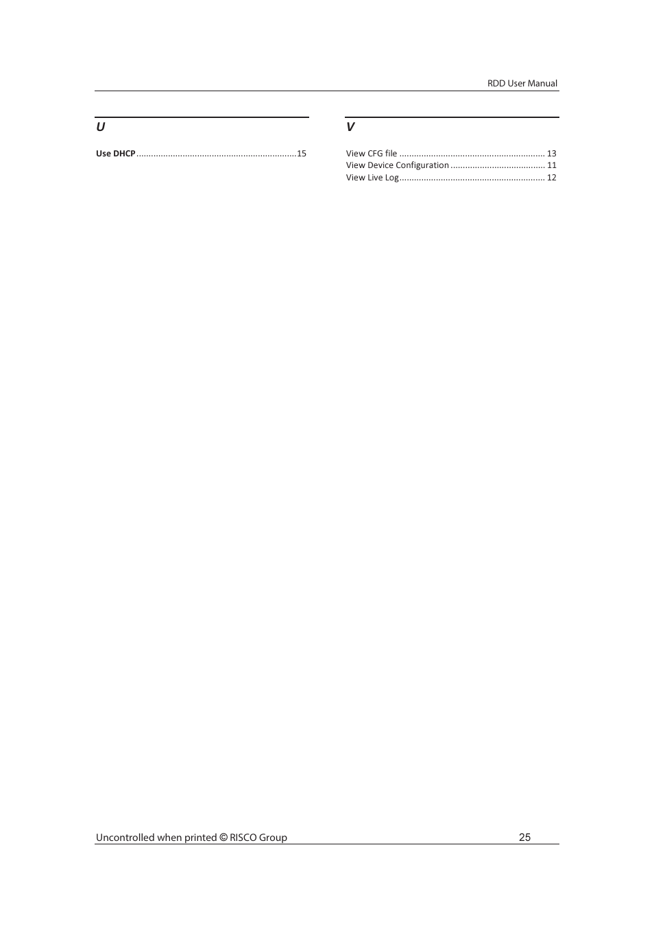 RISCO Group axesplus® RDD User Manual | Page 26 / 28