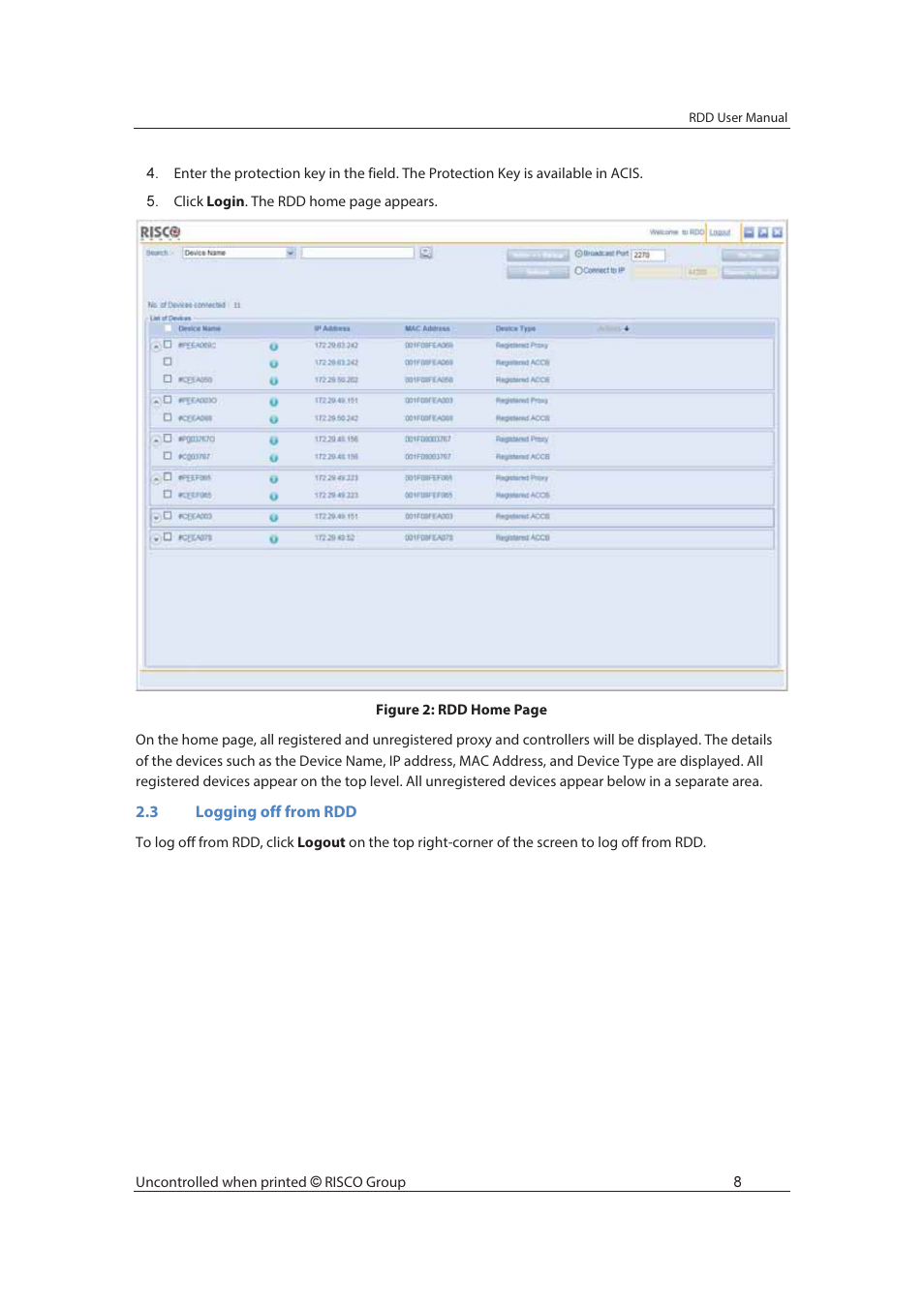 RISCO Group axesplus® RDD User Manual | Page 9 / 28