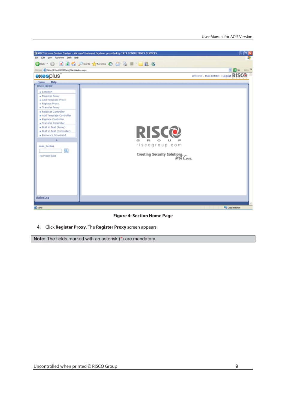 RISCO Group ACIS User Manual | Page 18 / 111