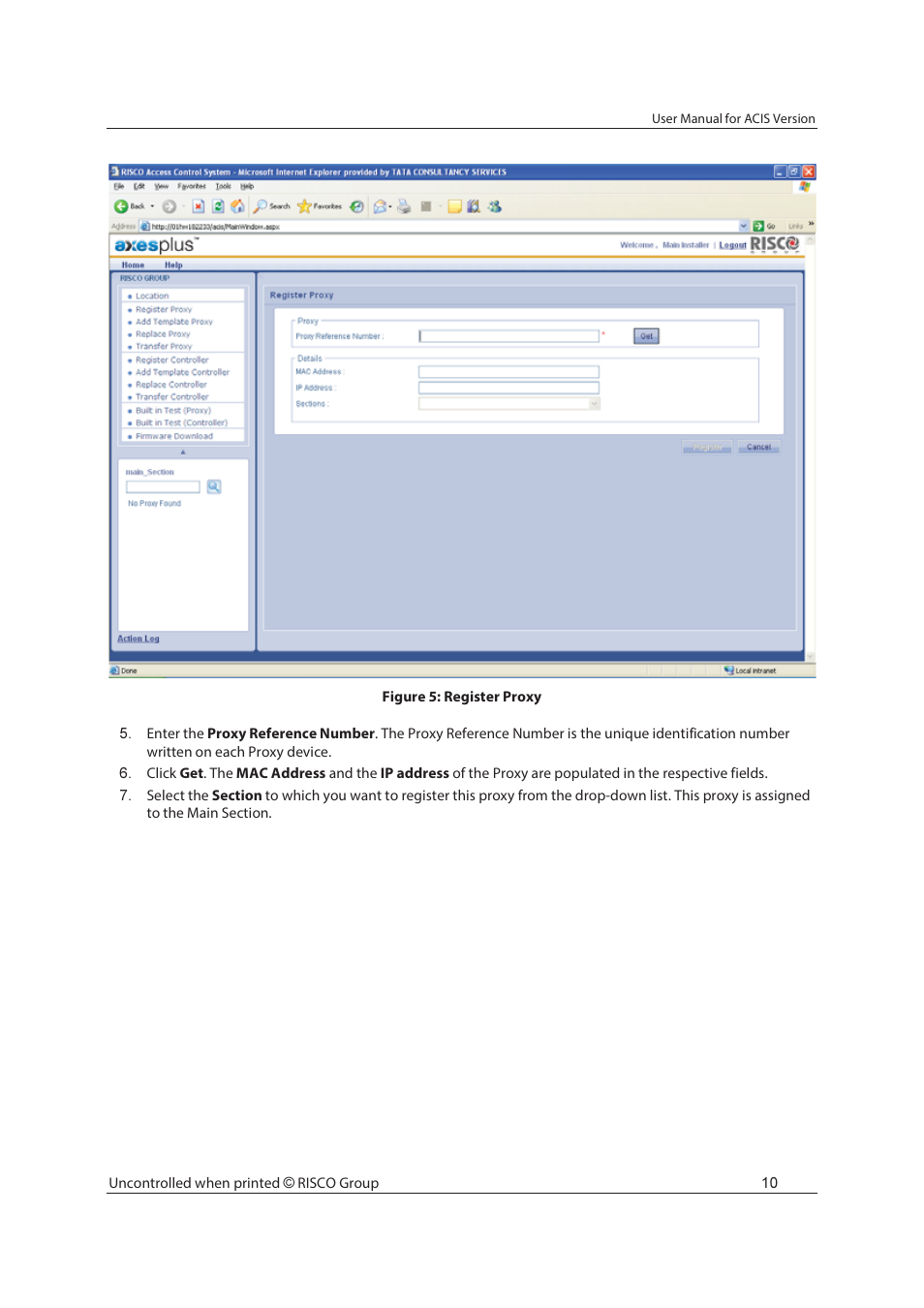 RISCO Group ACIS User Manual | Page 19 / 111