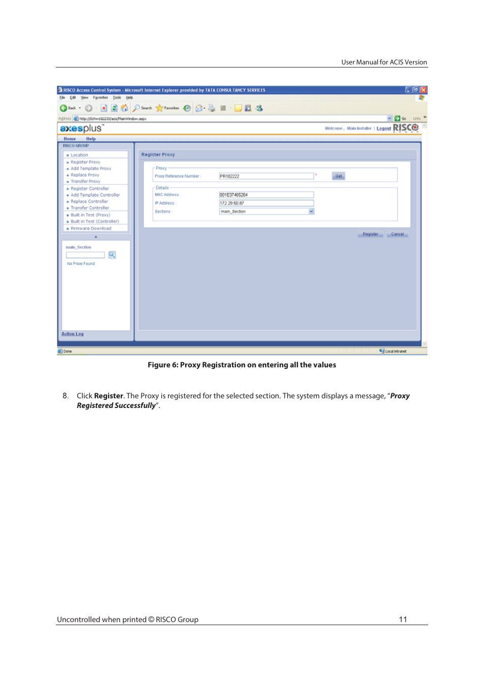 RISCO Group ACIS User Manual | Page 20 / 111