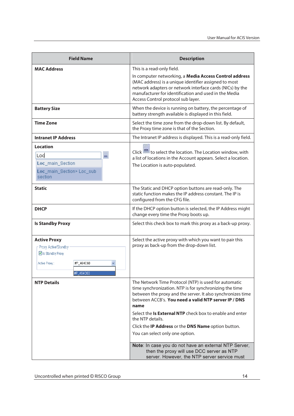 RISCO Group ACIS User Manual | Page 23 / 111