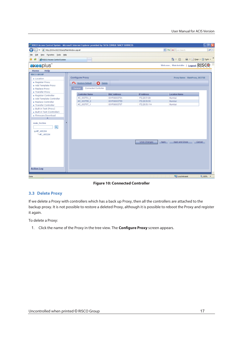 RISCO Group ACIS User Manual | Page 26 / 111