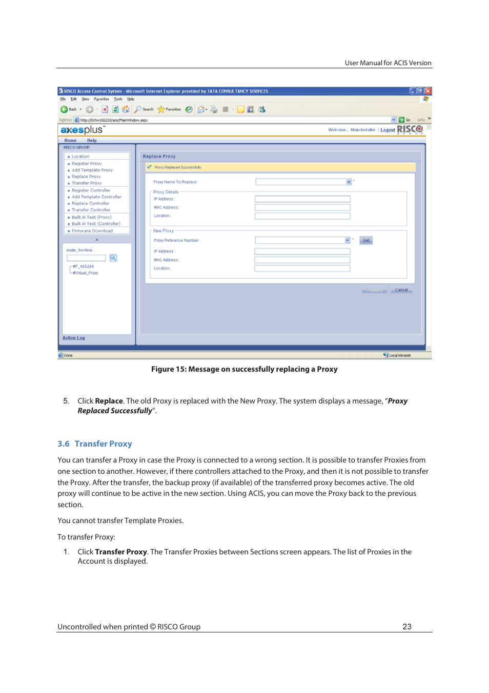 RISCO Group ACIS User Manual | Page 32 / 111