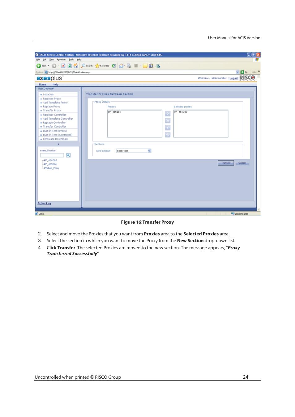 RISCO Group ACIS User Manual | Page 33 / 111