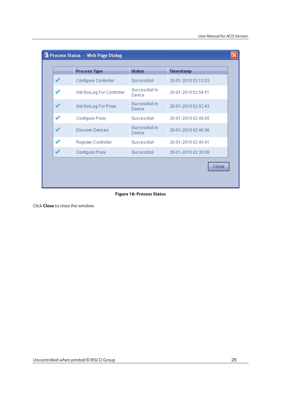 RISCO Group ACIS User Manual | Page 35 / 111