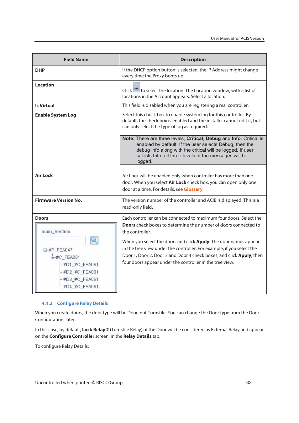 RISCO Group ACIS User Manual | Page 41 / 111