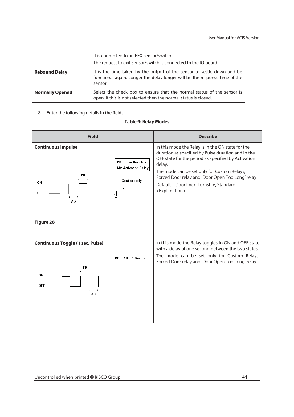 RISCO Group ACIS User Manual | Page 50 / 111