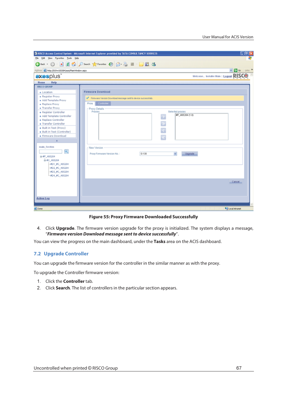 RISCO Group ACIS User Manual | Page 76 / 111