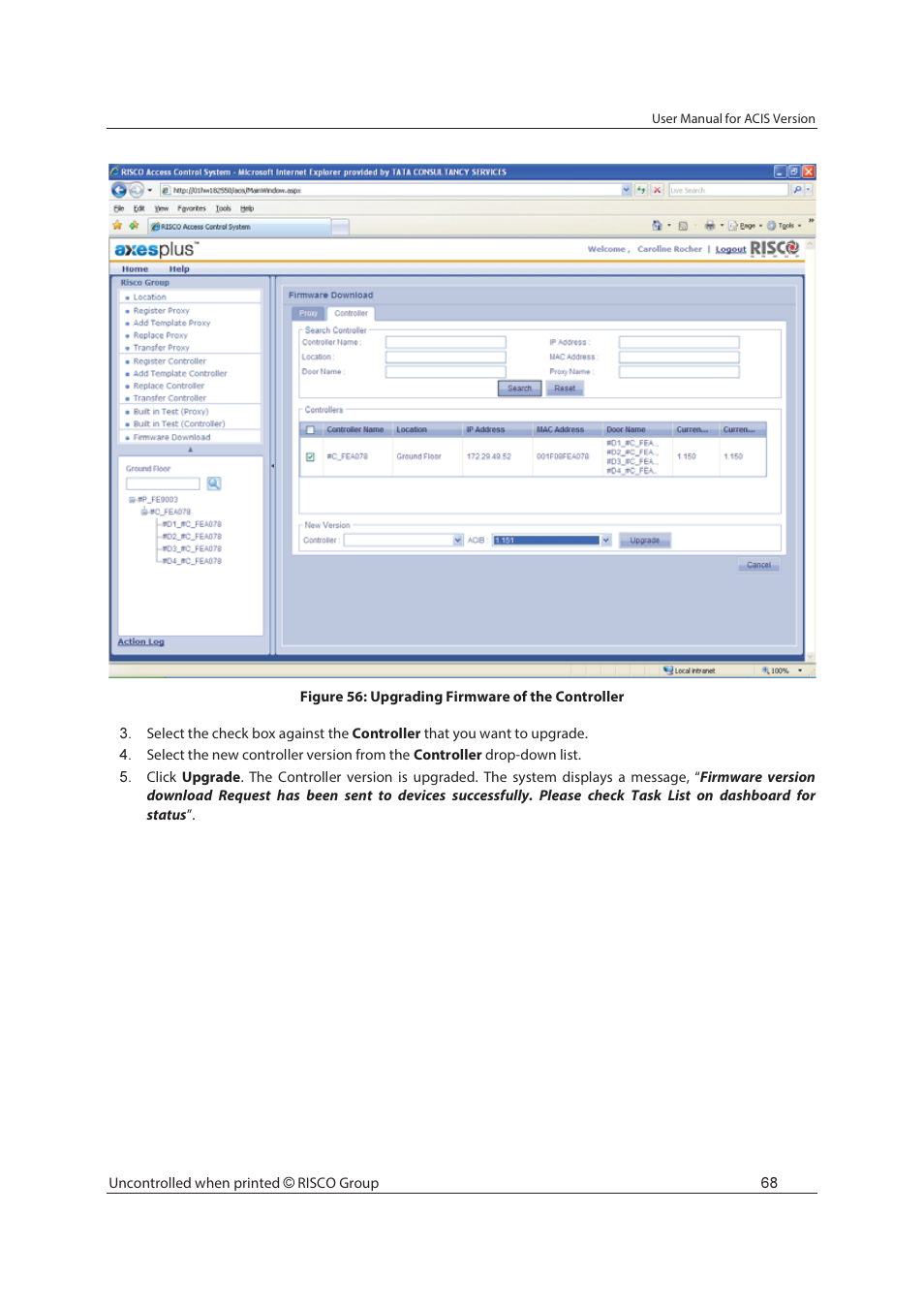 RISCO Group ACIS User Manual | Page 77 / 111