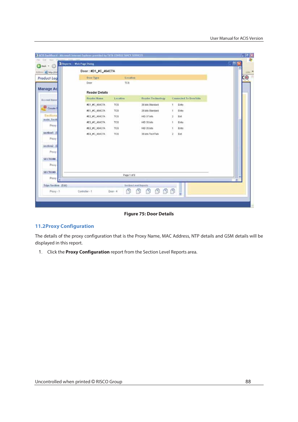 RISCO Group ACIS User Manual | Page 97 / 111