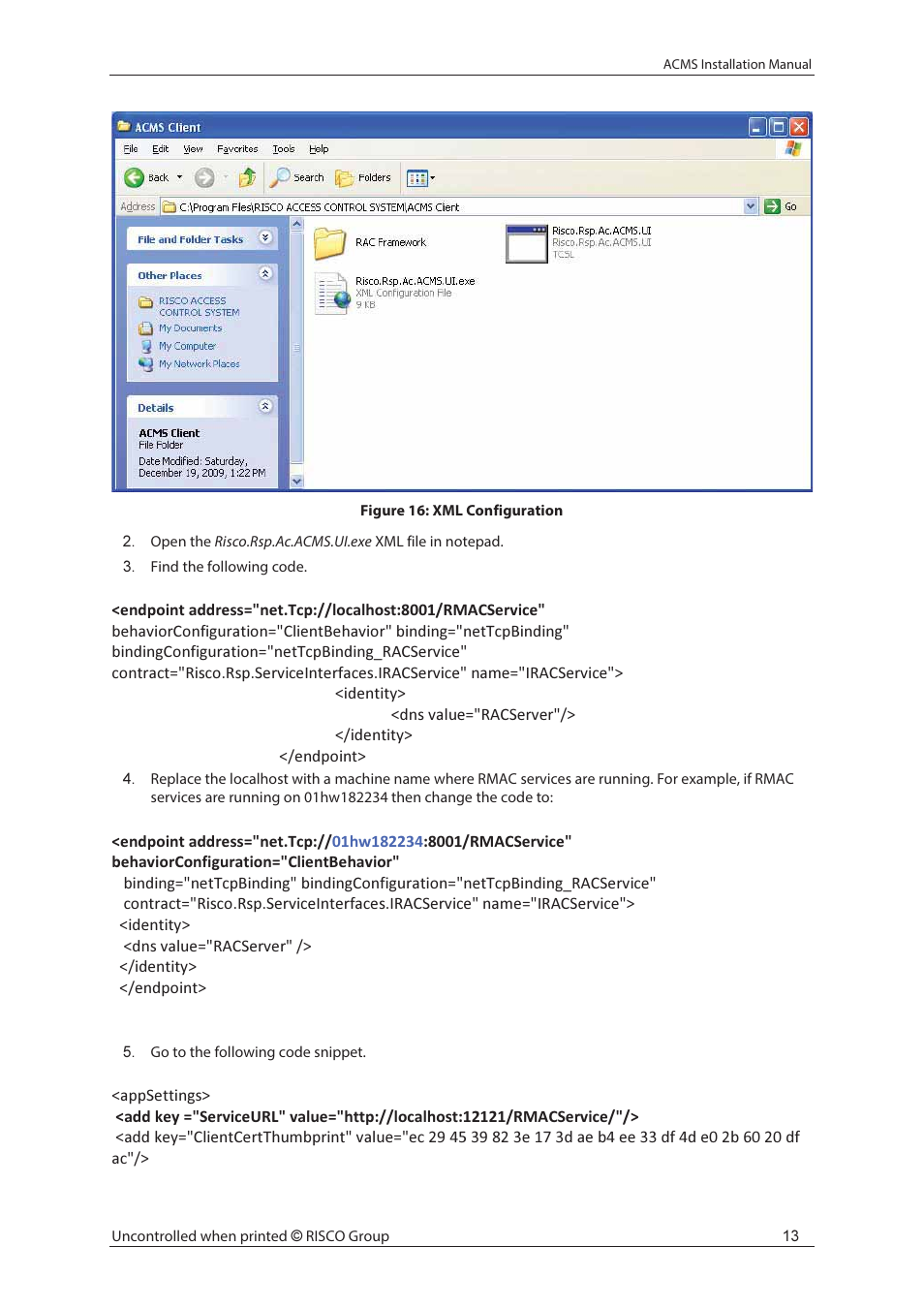 RISCO Group ACMS User Manual | Page 19 / 32