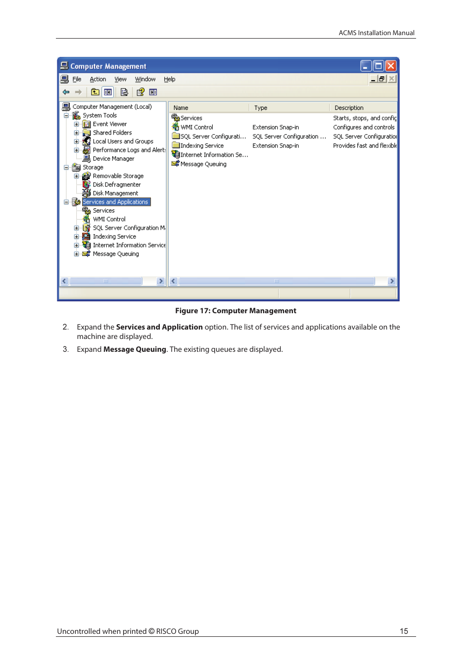 RISCO Group ACMS User Manual | Page 21 / 32