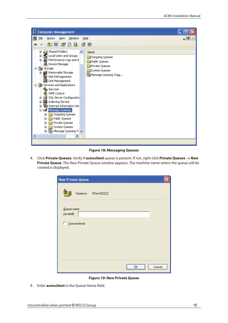 RISCO Group ACMS User Manual | Page 22 / 32