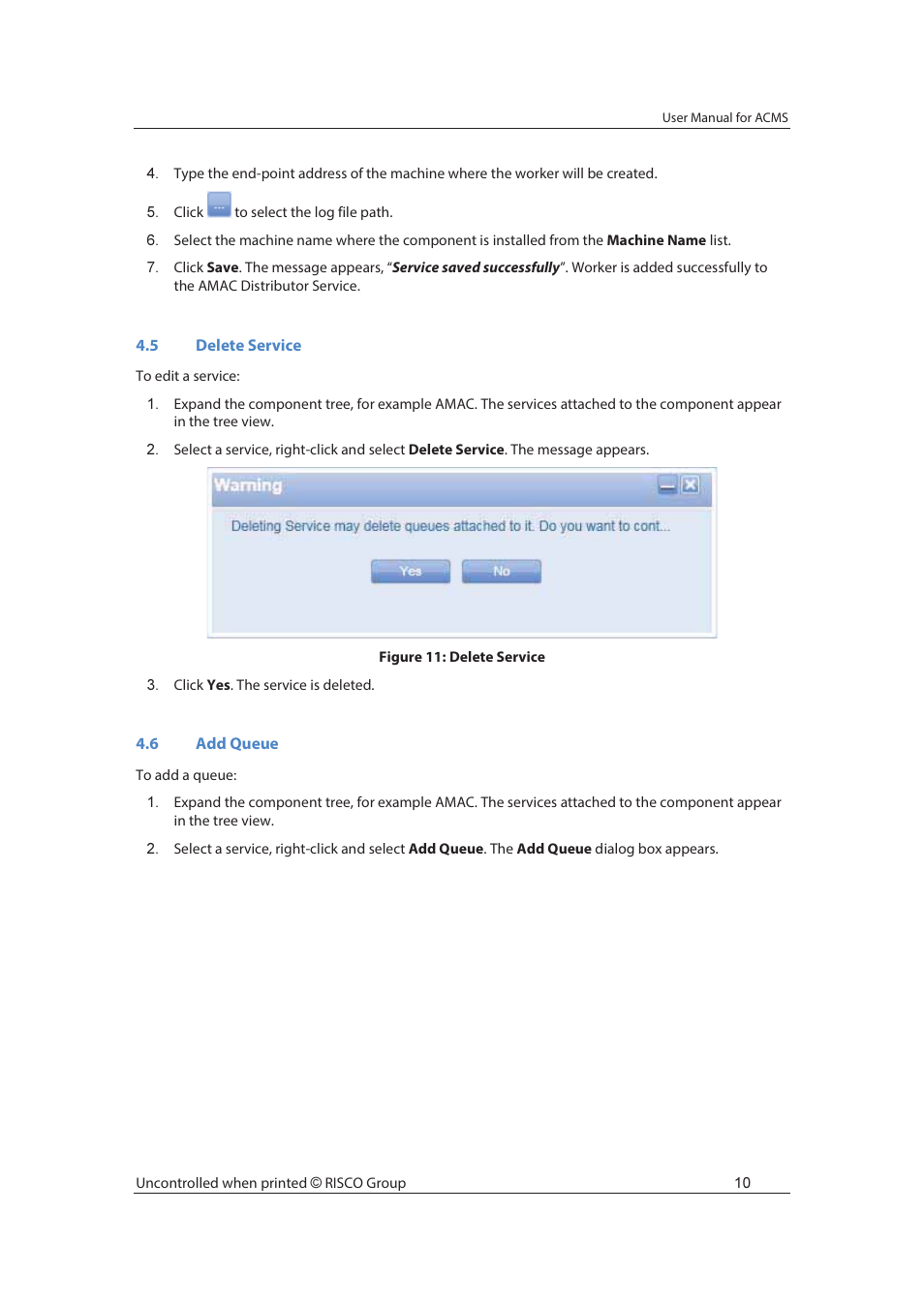 RISCO Group ACMS User Manual | Page 17 / 36