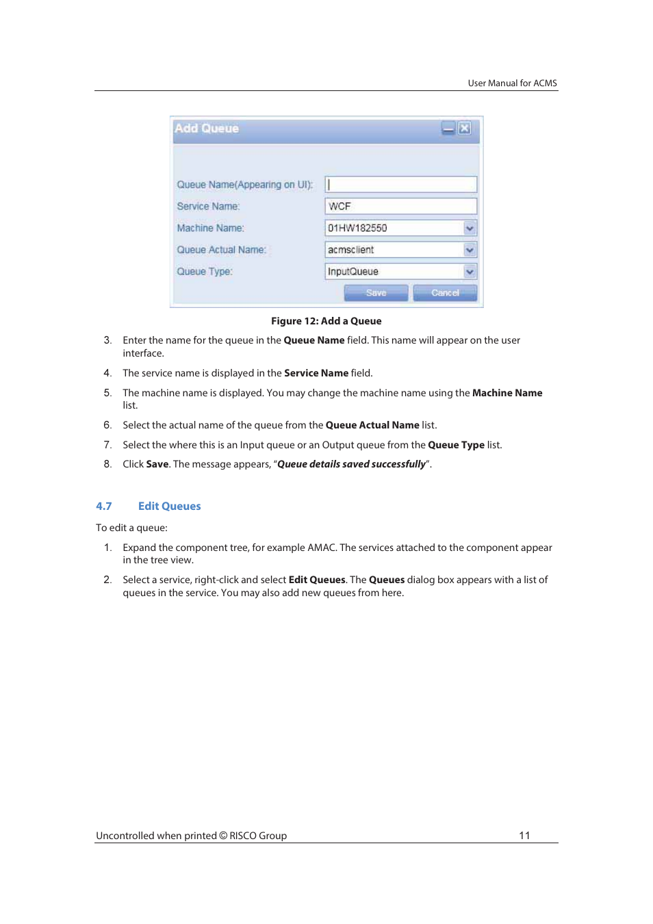 RISCO Group ACMS User Manual | Page 18 / 36