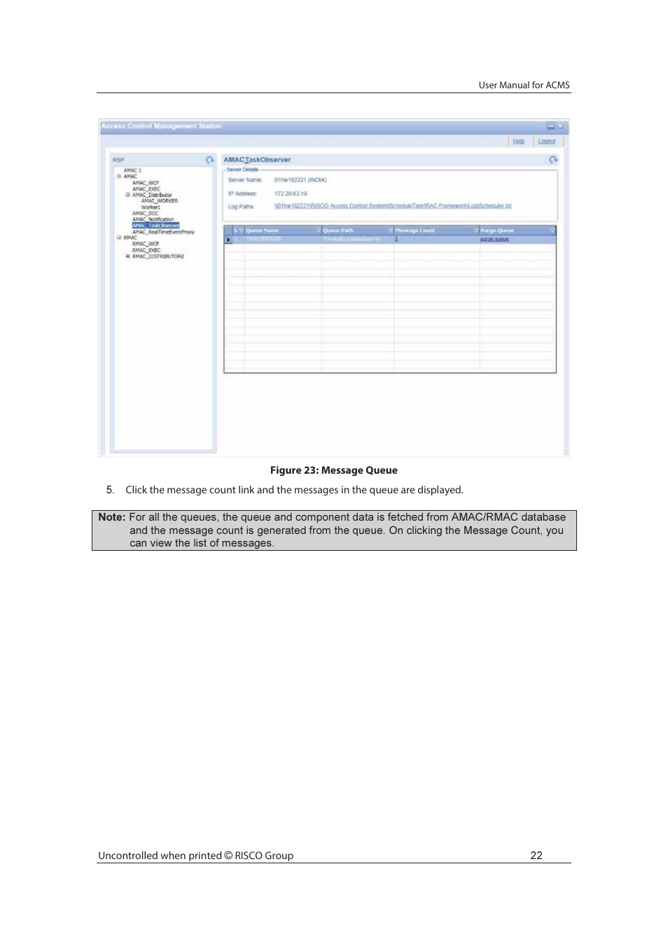 RISCO Group ACMS User Manual | Page 29 / 36