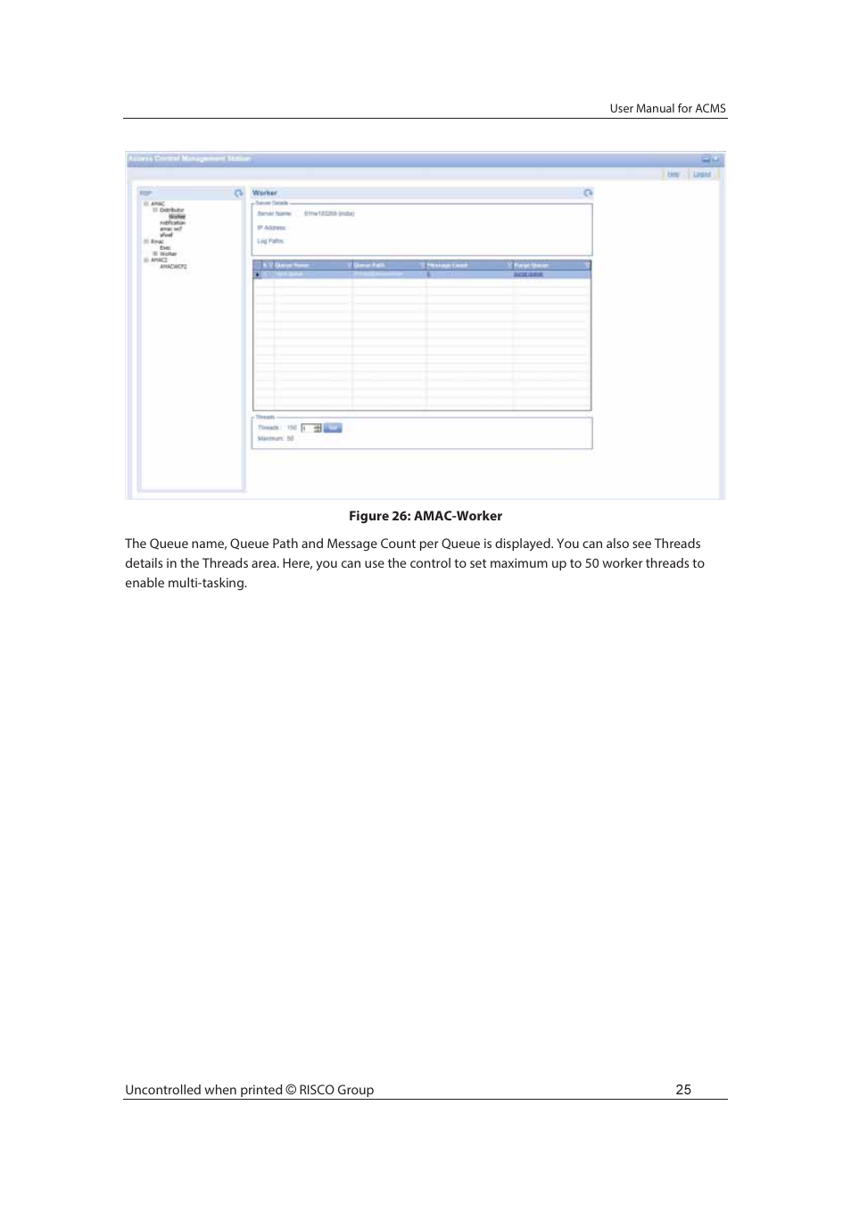 RISCO Group ACMS User Manual | Page 32 / 36