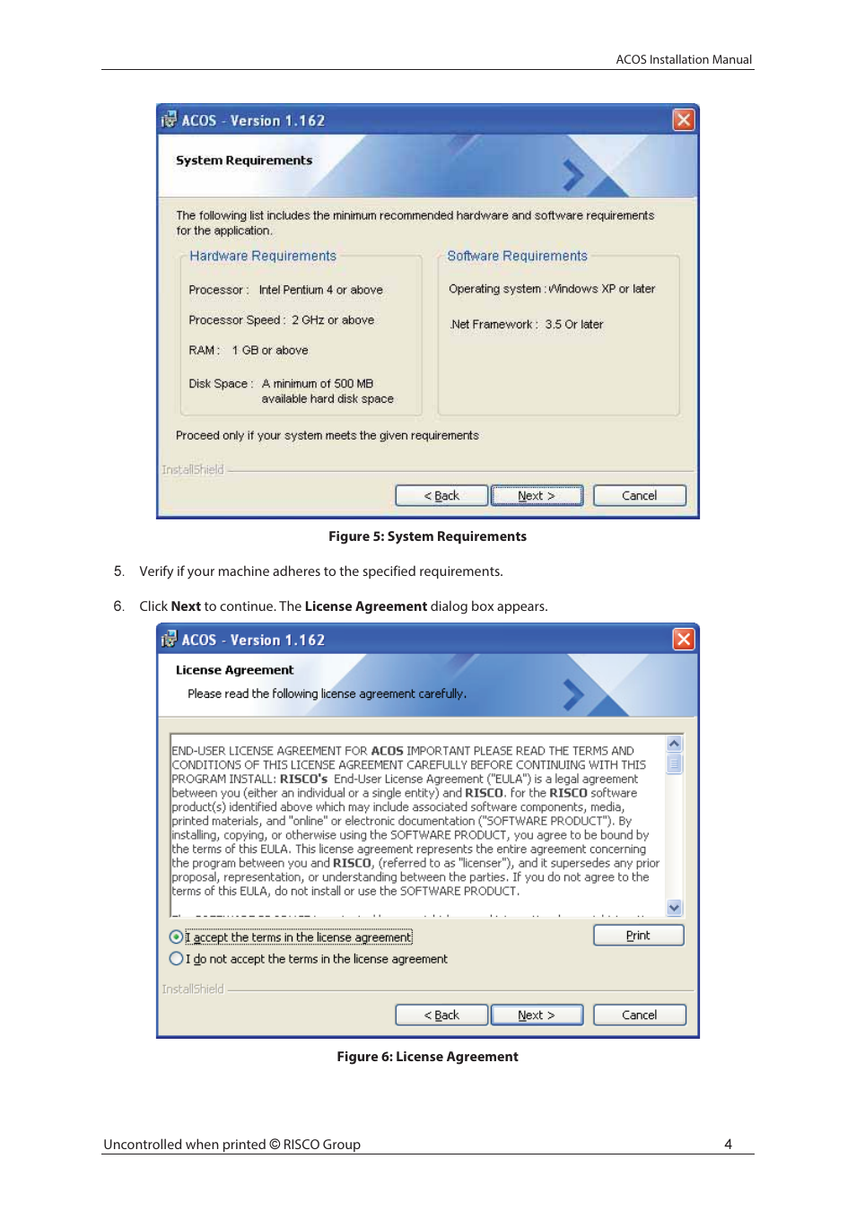 RISCO Group ACOS User Manual | Page 10 / 28