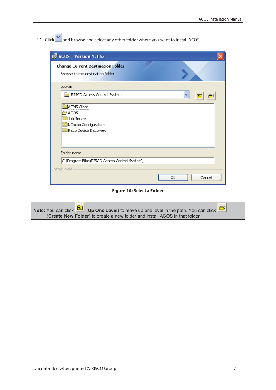 RISCO Group ACOS User Manual | Page 13 / 28