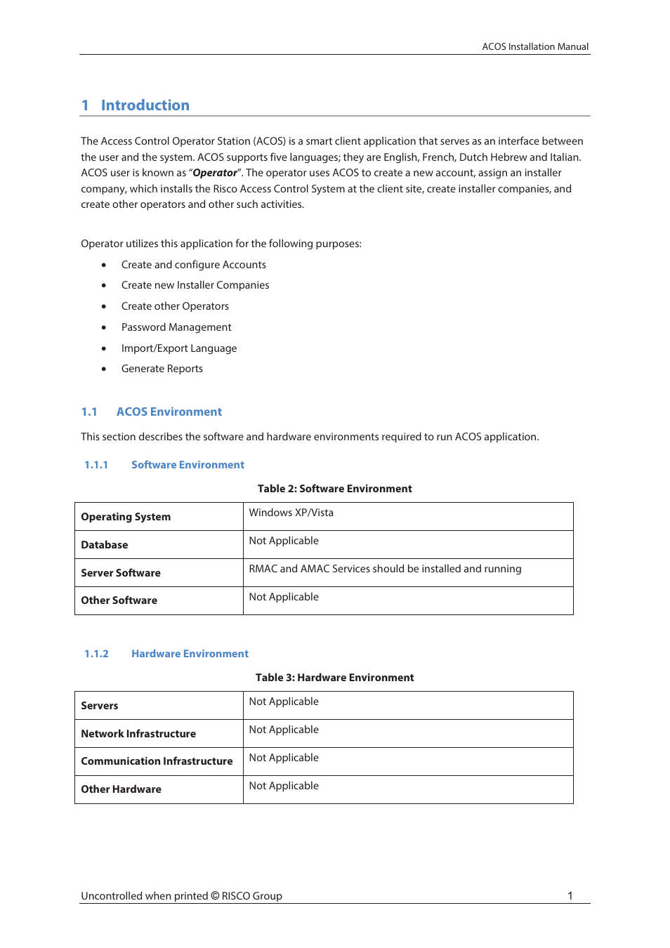 1introduction | RISCO Group ACOS User Manual | Page 7 / 28