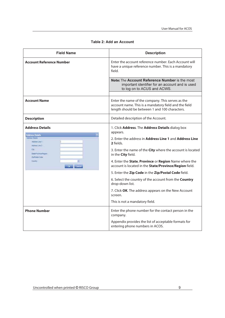 RISCO Group ACOS User Manual | Page 17 / 88