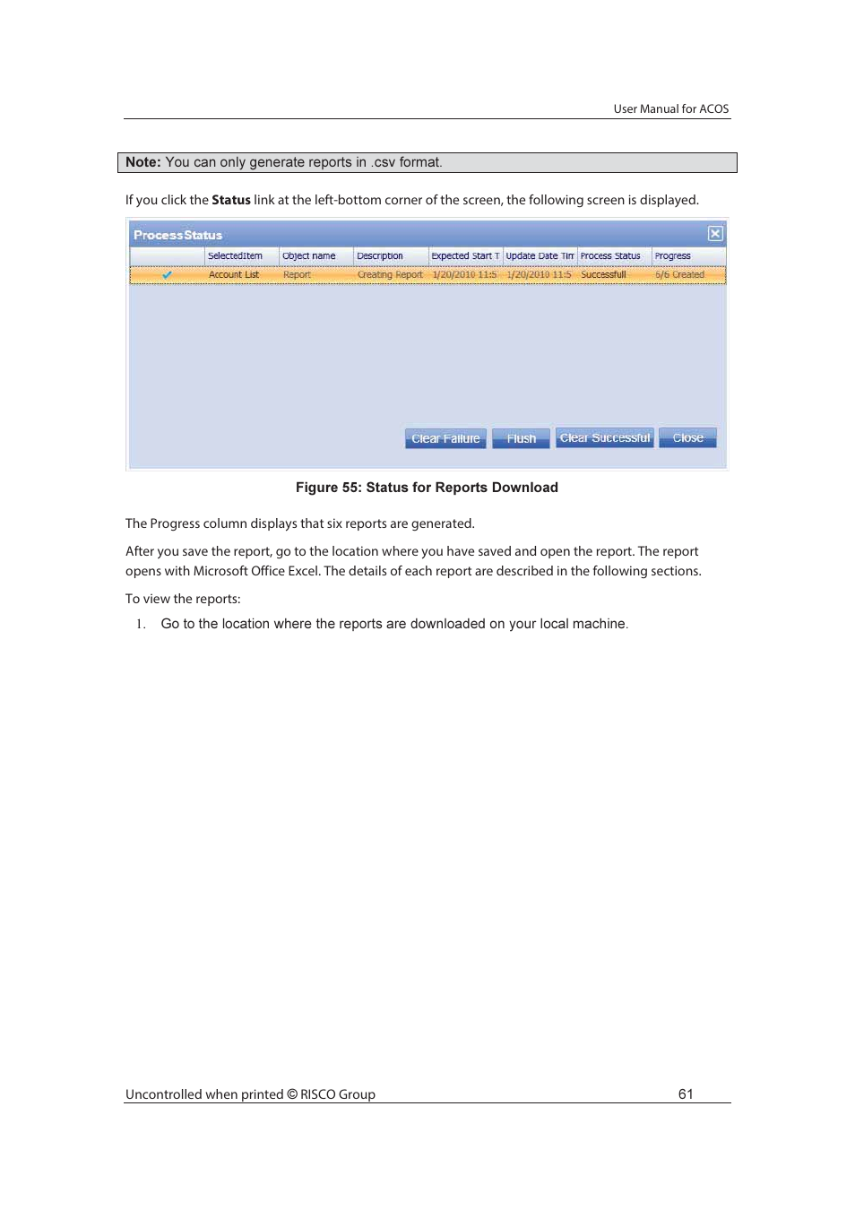 RISCO Group ACOS User Manual | Page 69 / 88